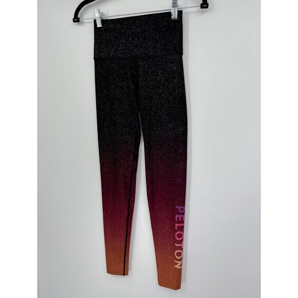 WITH (Wear it to Heart) Peloton Sunset Fade Glitter Umbre Leggings XS - Picture 3 of 5